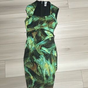 Cache green dress with belt